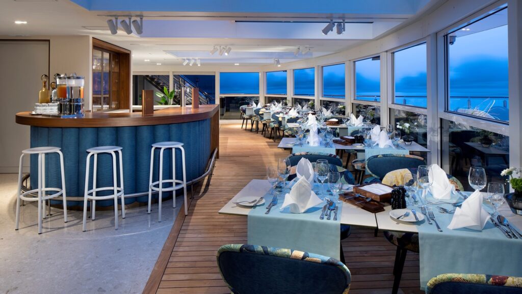 Golf Ahoy Danube River Golf Cruise AmaMagna The Al Fresco Restaurant interior