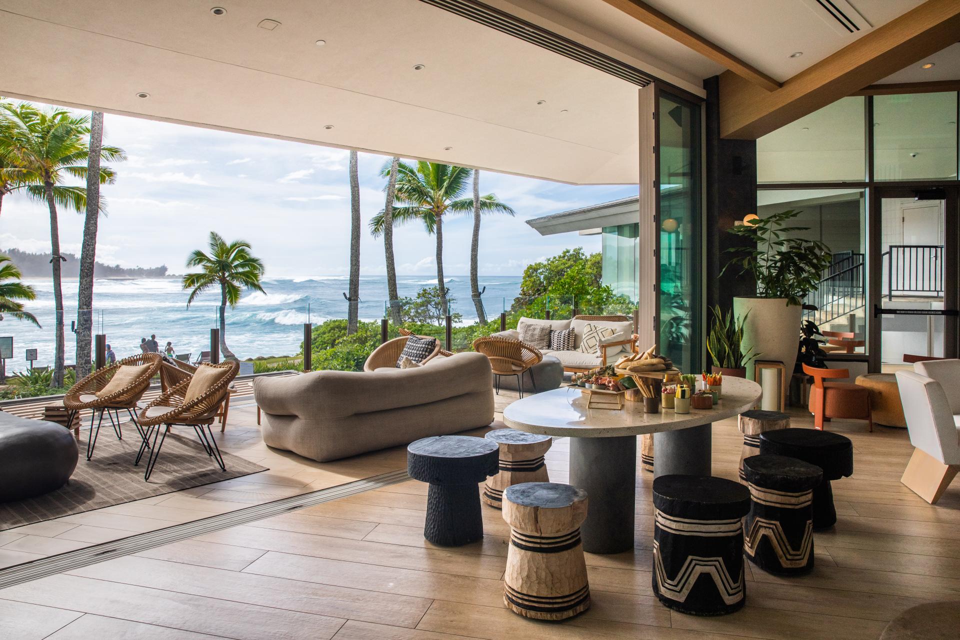 Photo of Ocean Club Lounge at Turtle Bay Golf & Spa Resort in Hawaii.