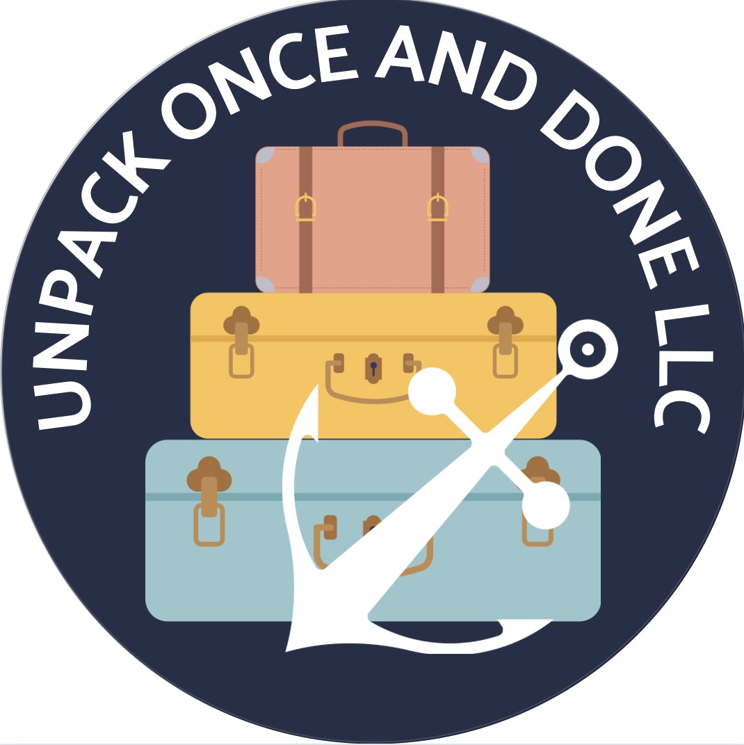 Unpack Once and Done Travel Agency logo.